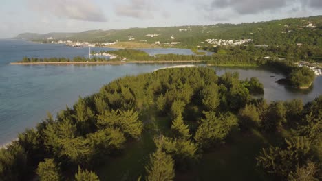 Tilt-up-drone-shot-of-American-Memorial-Park