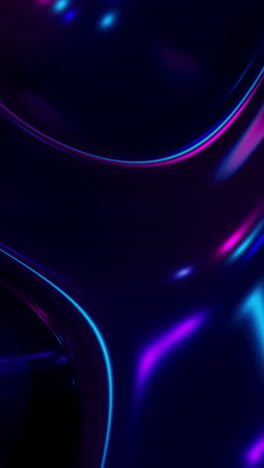Seamless Loop of Abstract Moving Neon Waves Background. 3D Render of Wavy Surface, Animation Holographic Colors Texture Ripples
