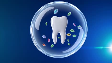 dental bacteria in a bubble