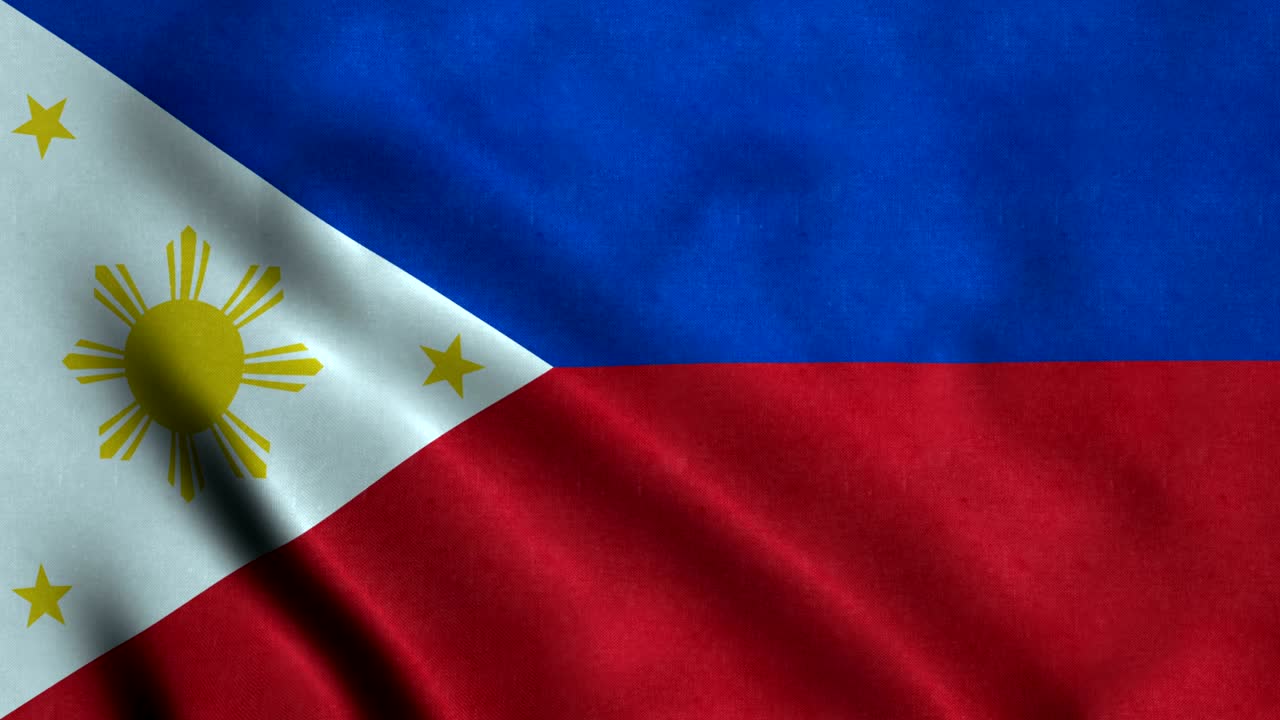 4K Seamless Loopable Flag of Philippines