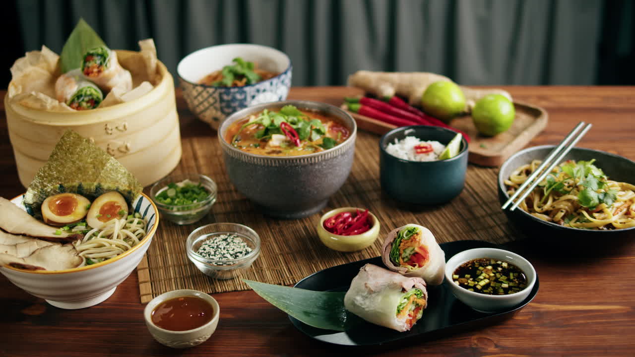 A Variety of Delicious Asian Dishes