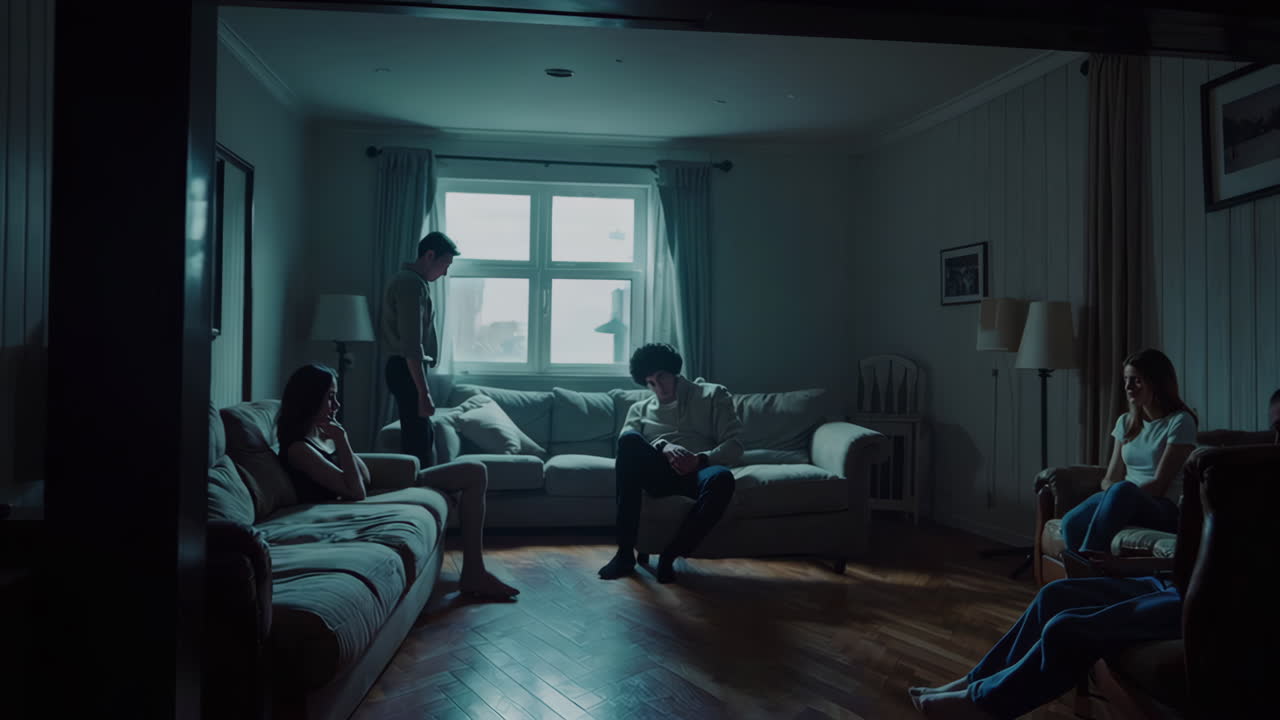 conflicto familiar en el salón