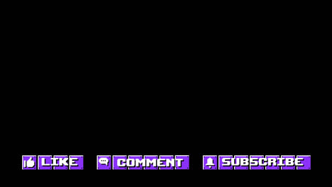 classic, 8-bit video game like comment subscribe animations in twitch colors to easily lay over your youtube videos and twitch streams