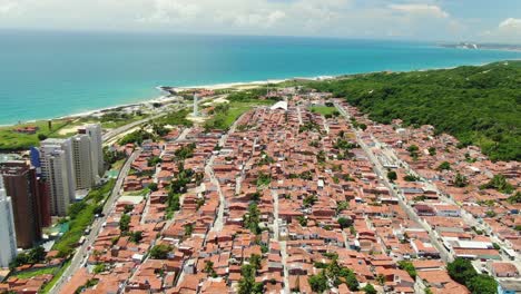 top view of beach front in brazil