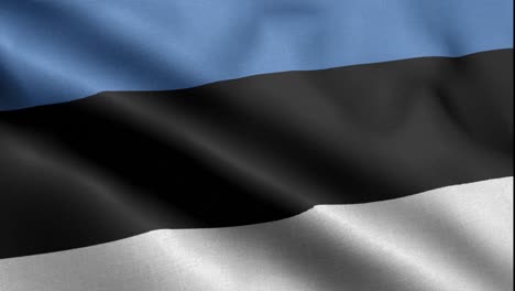 closeup waving loop 4k national flag of estonia