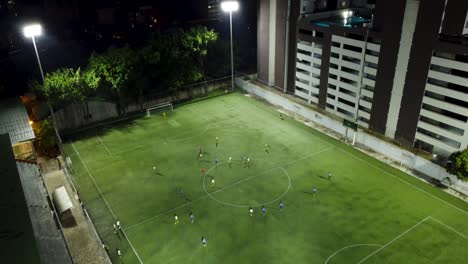 soccer field at night during training