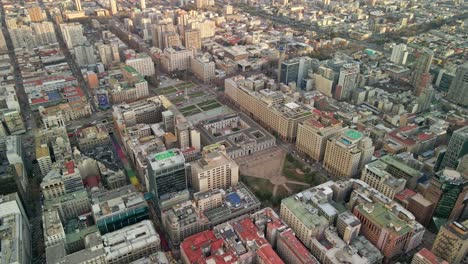 Palacio-De-La-Moneda-Chile,-Vista-Aérea