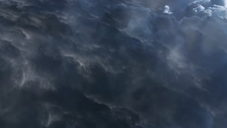 vista de nubes y truenos relámpagos y tormenta