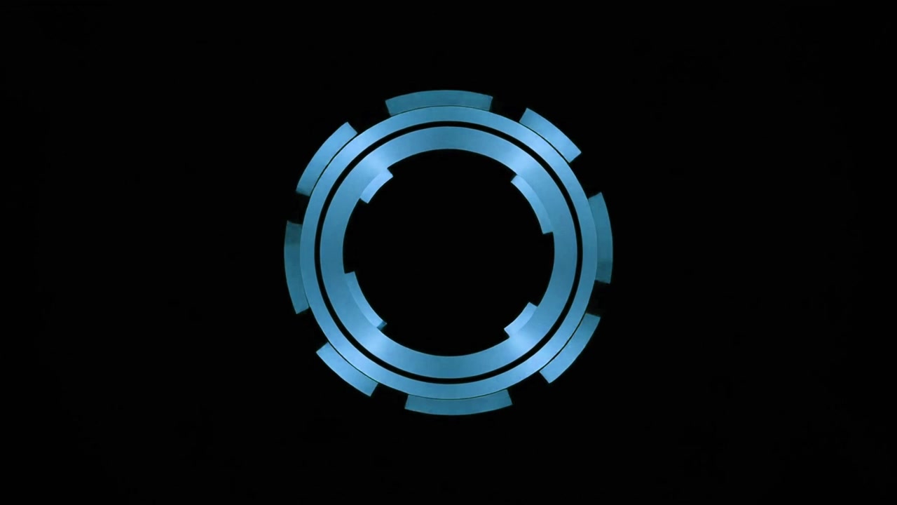 Abstract Blue Circular HUD Interface Animation