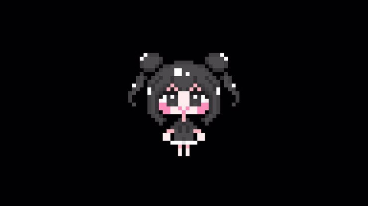 Animazione in loop di Pixel girl 04 Waiting. 1080p (6).mov