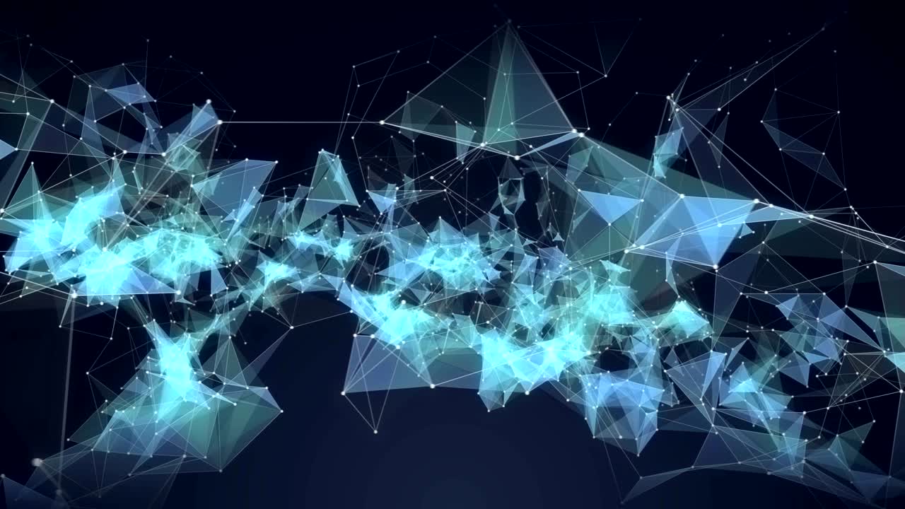 멋진 추상적인 애니메이션 배경 루프와 삼각형의 mesh