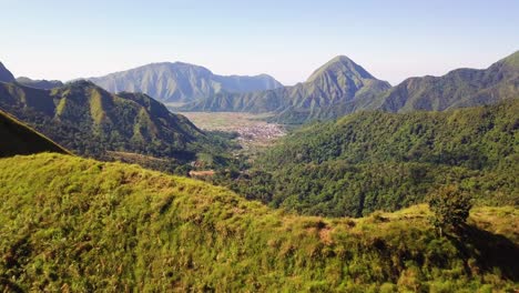 lombok mountains aerial