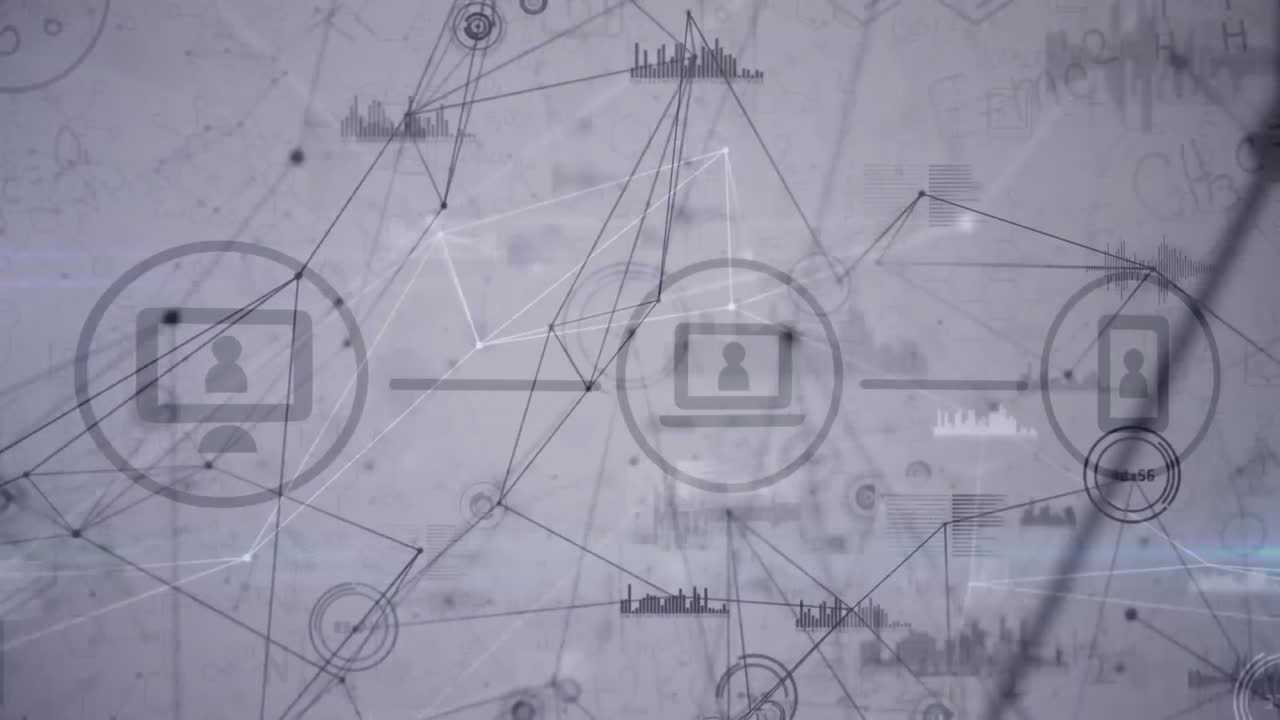 연결 네트워크를 통해 아이콘의 애니메이션