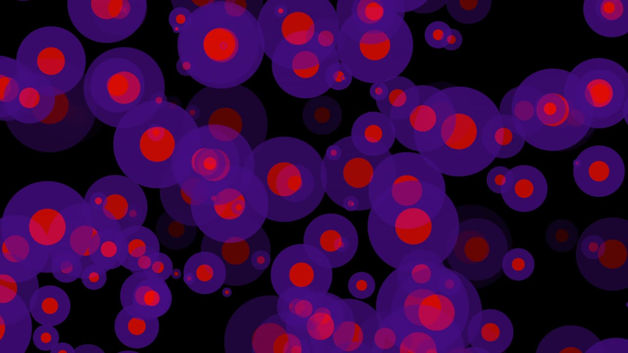 Black background with moving donut shaped circle