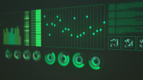 Advanced-futuristic-graphic-interface.-The-screen-is-full-of-digital-information,-buttons-and-progress-bars.-It-displays-abstract-diagrams,-charts-and-infographics-with-virtual-statistics-templates.