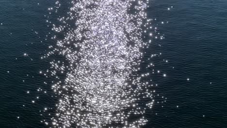 un reflejo brillante de la luz del sol baila en el agua tranquila en tokio, japón