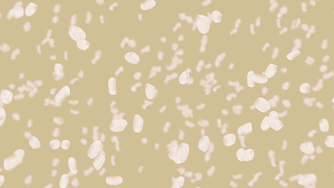 갈색 배경에 많은 을 날려. . 은. 채식주의자. 건강한 음식.  회전의 3d 루프 애니메이션.