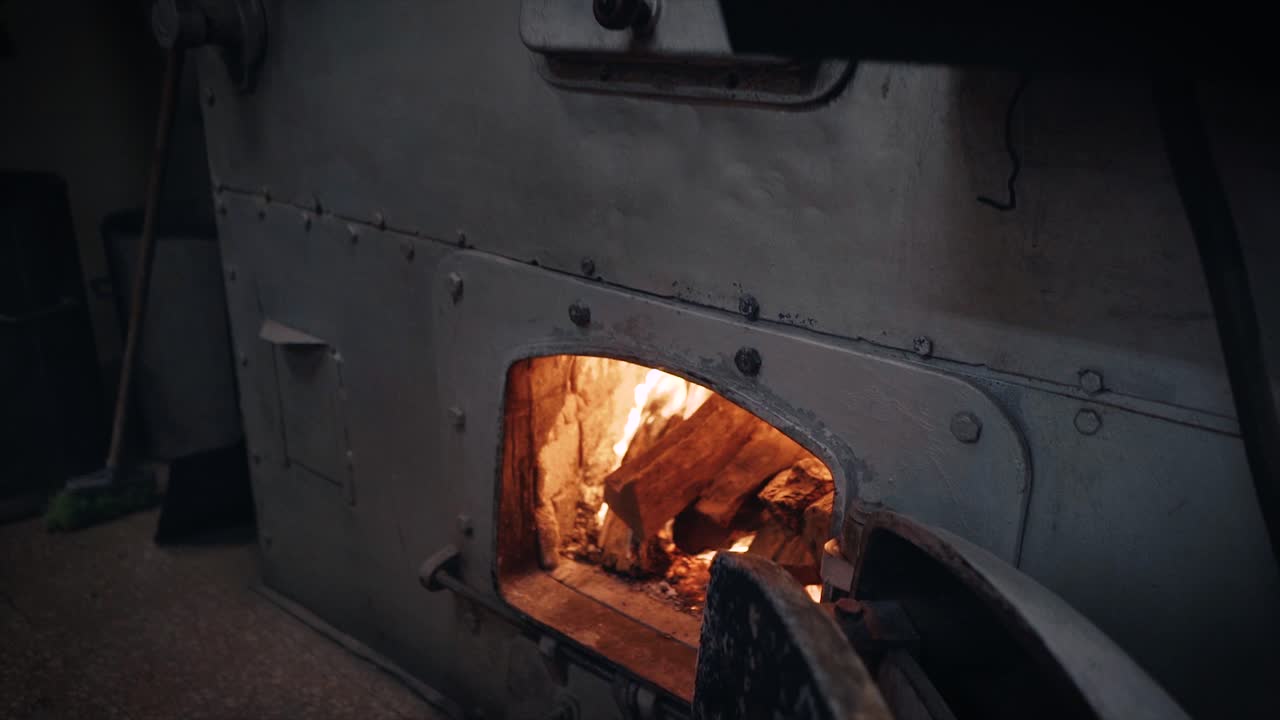 Coffee Roasting Process - Probat coffee roasting machine furnace.