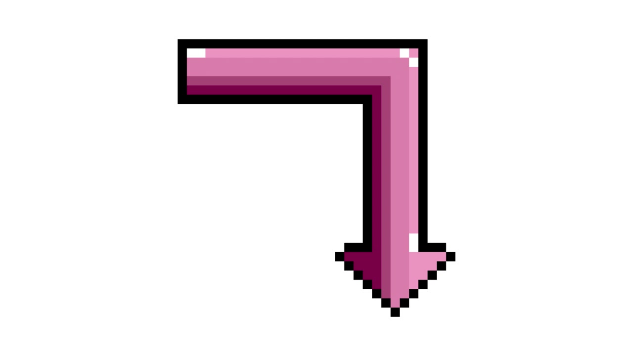Animazione pop-up icona Pixel Art con freccia rivolta verso il basso da metà percorso (1).mov