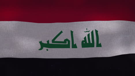 the iraq national waving flag