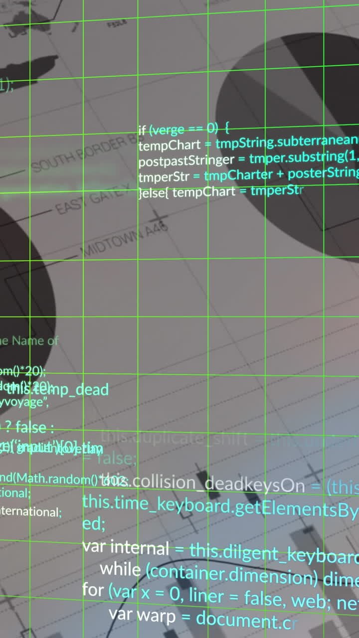 Animation of data processing on white background