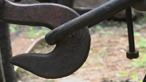 Close-up-of-the-coupler-of-two-railway-carriages