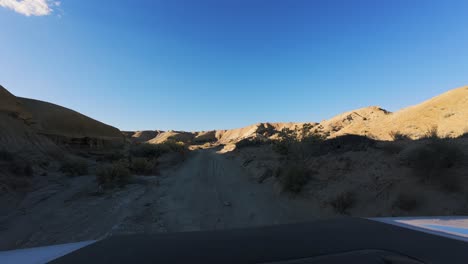 pov driving 4x4 off road through utah desert landscape