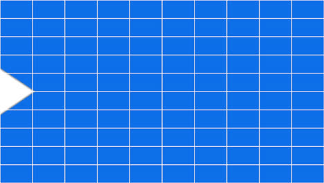 animation of white arrows over white grid on blue, and blue and white lines passing on black