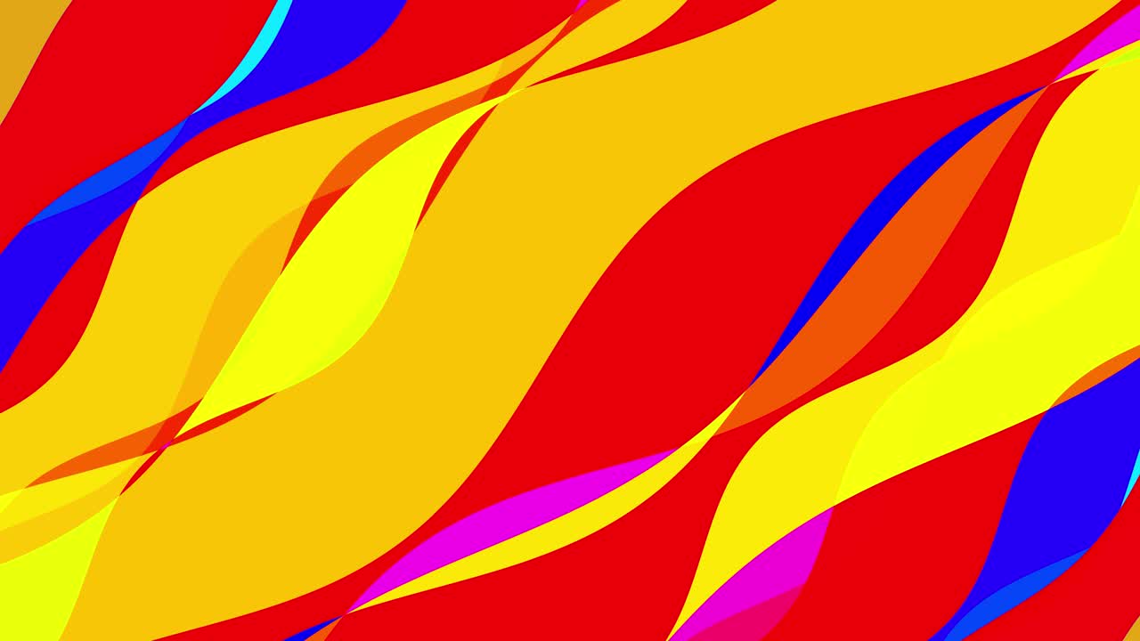 크리에이티브 애니메이션 라인 오렌지, 파란색, 빨간색, 다채로운 배경, 4k 추상 컬러링, 원활한 루프 모션 비디오