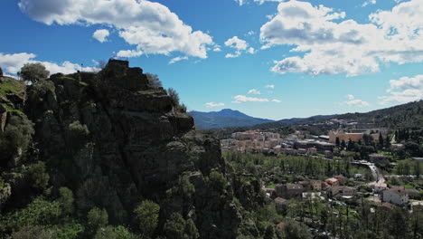 mountain town nestled in corsica france