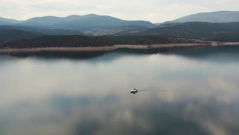 flaming gorge reservoir in utah, united states of america, aerial view over green river