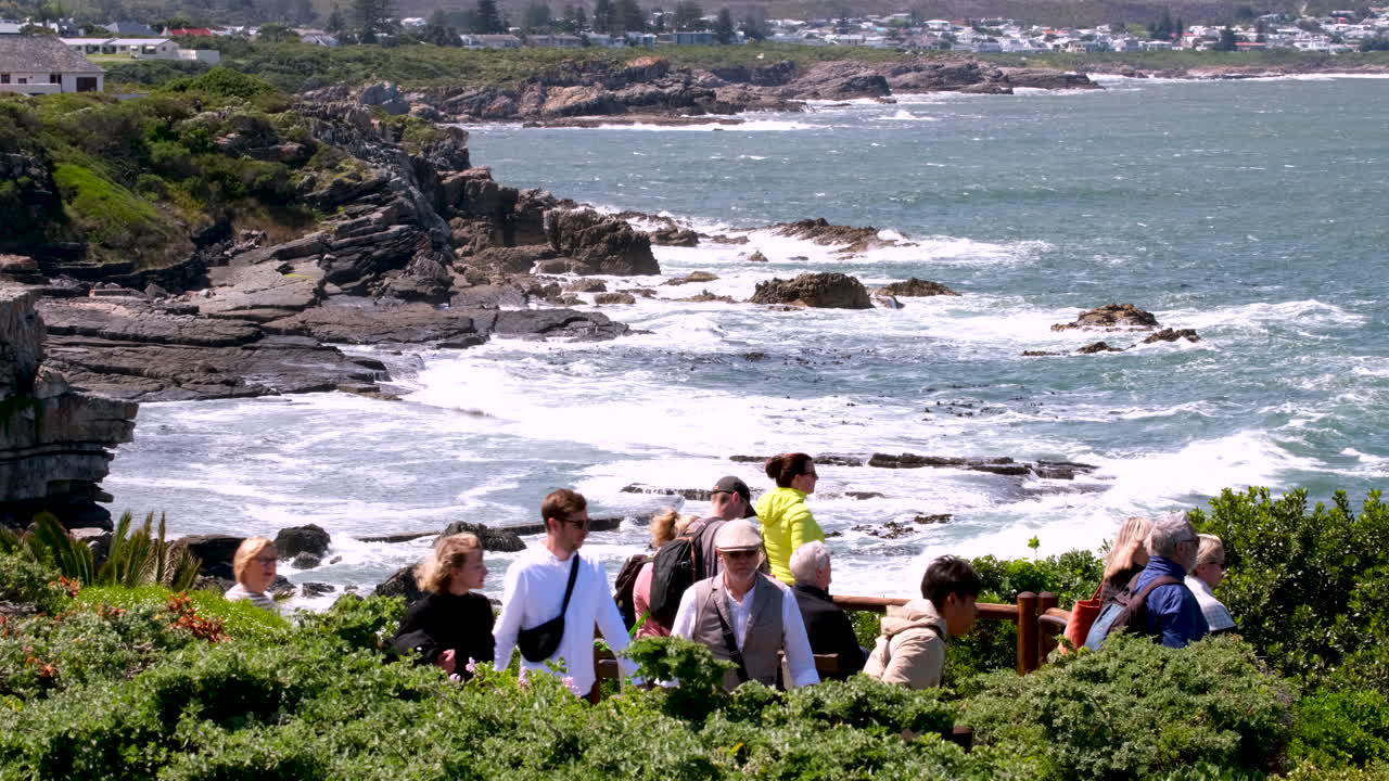 Breathtaking Coastal View with Tourists
