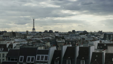 timelapse of dull cloudy day over paris