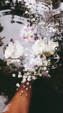 flowers in water