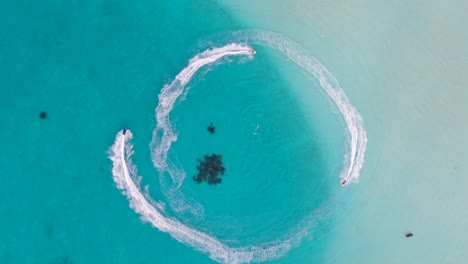 jet skis maldives aerial footage