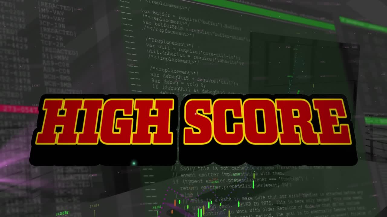 높은 점수 텍스트와 데이터 처리의 애니메이션 오피스