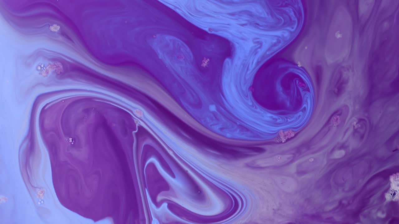 Fondo abstracto púrpura y azul de pintura de colores psicodélicos en movimiento
