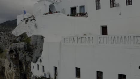 Orthodox-monastery-of-Panagia-Spiliani-in-Nisyros,-Greece