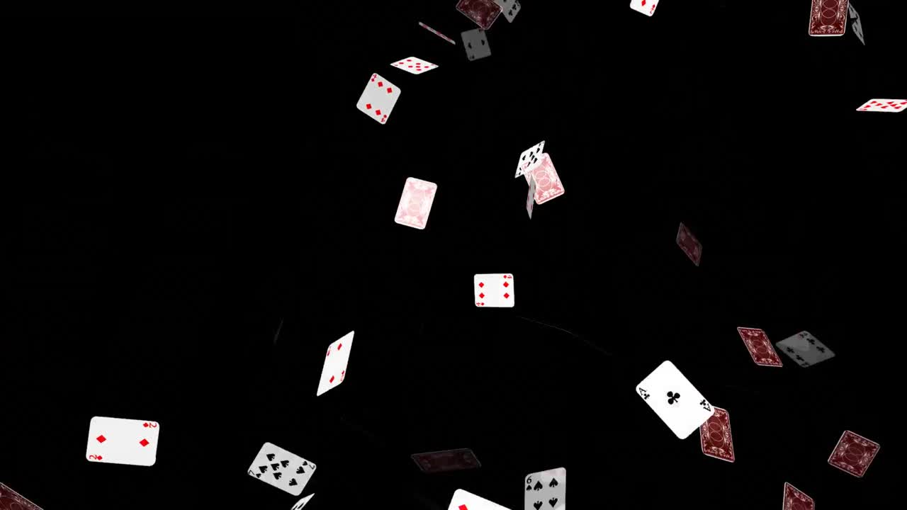 Carte da poker che cadono