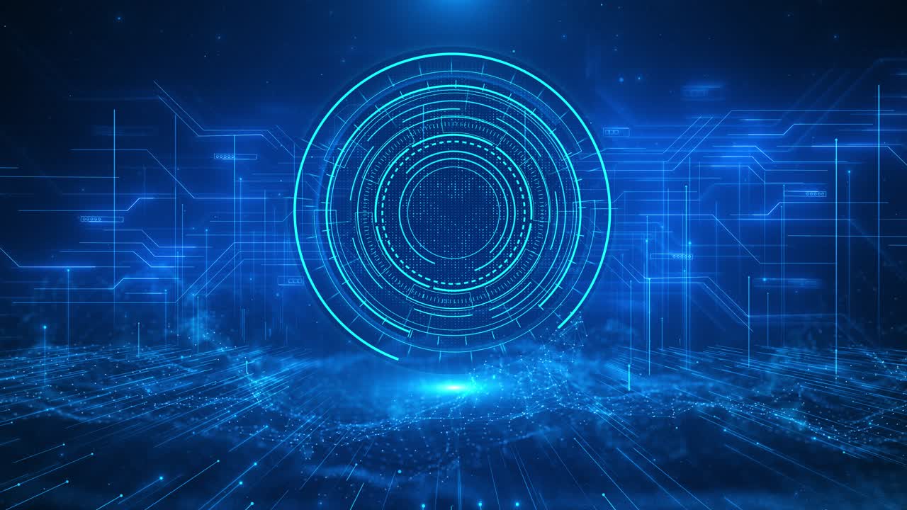 Futuristic cyber innovation artificial intelligence quantum computer technology big data