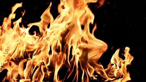 burning flames