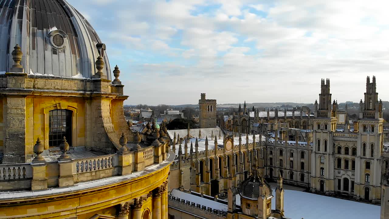 영국 옥스퍼드 시내의 공중 사진