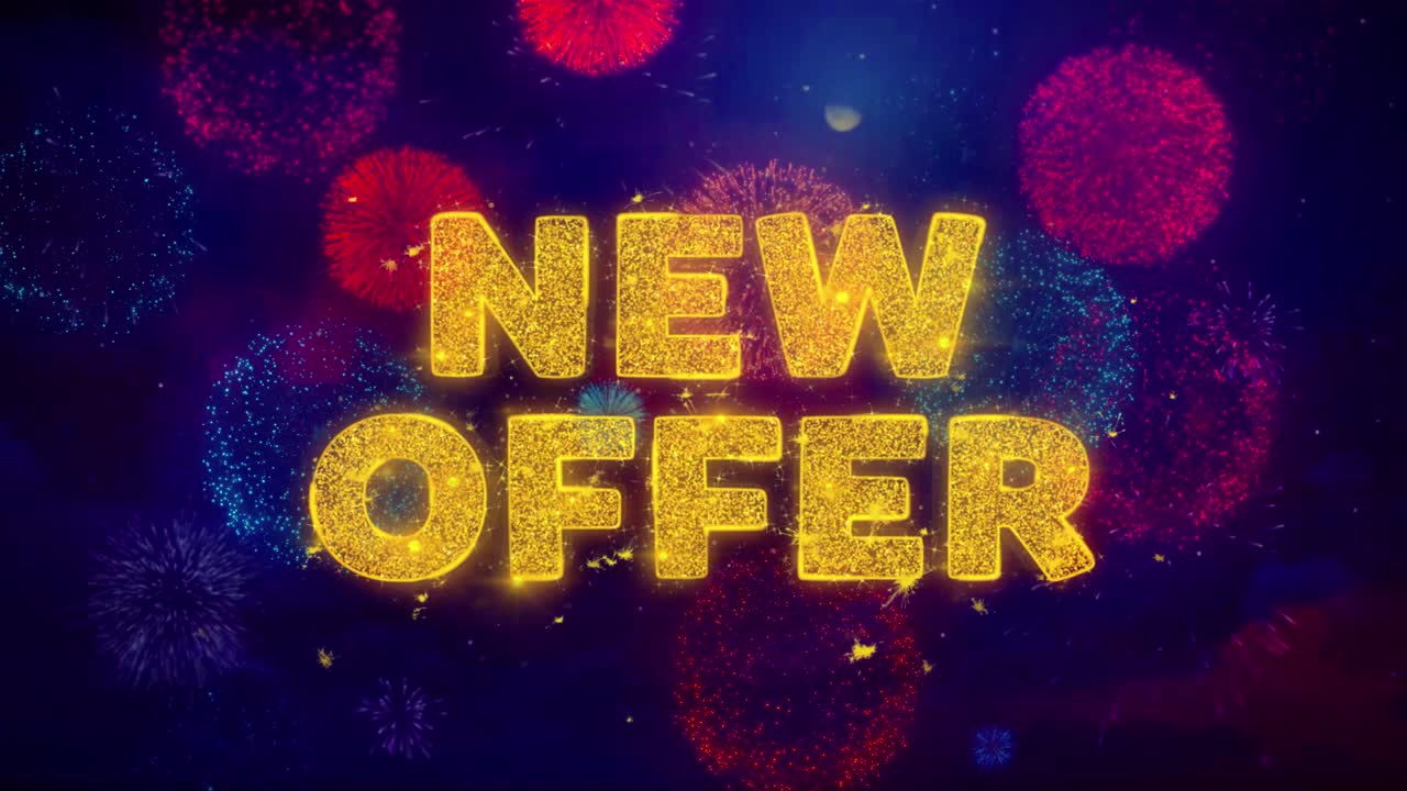 New Offer Announcement with Fireworks