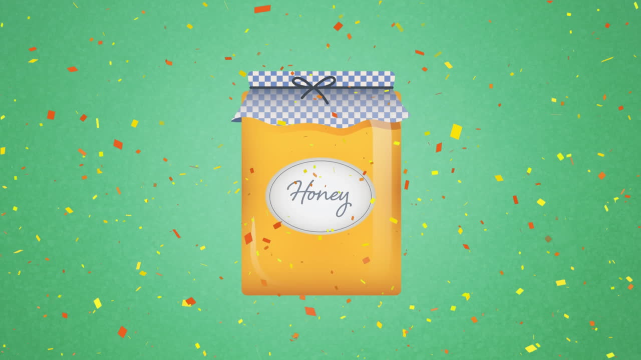 빨간색 배경에 크리스마스 보블 위에 내리는 눈의 애니메이션