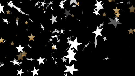 animation of stars on black background at christmas