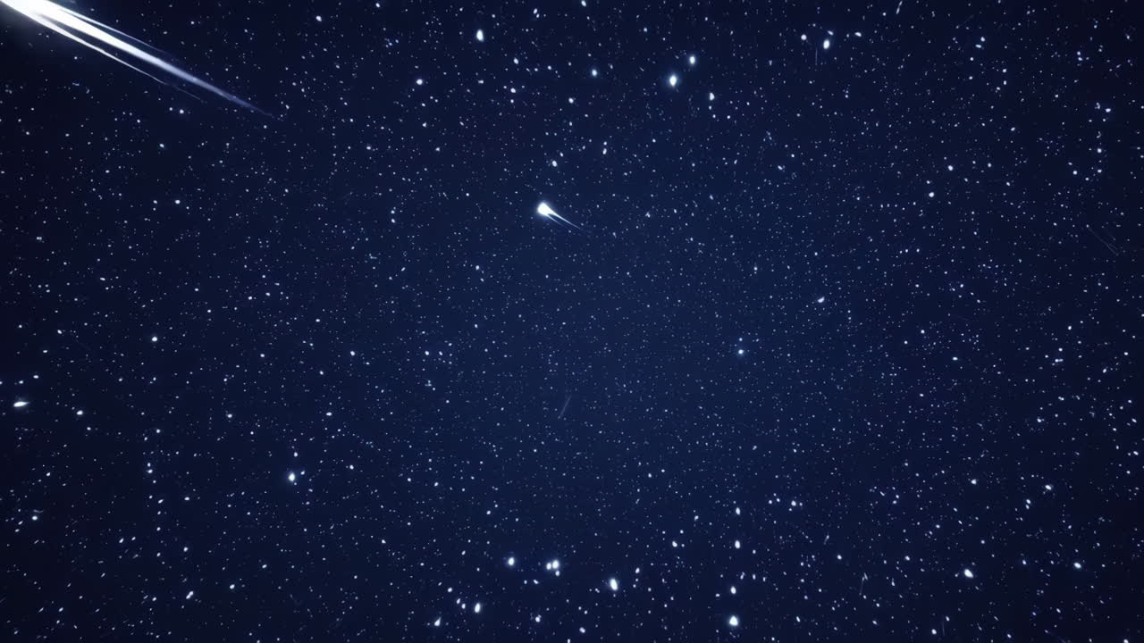 운석이 있는 밤하늘