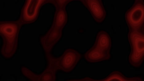 bold red and black circle pattern on a dark background