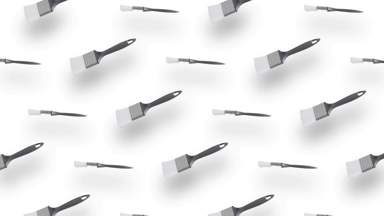 los pinceles de pintura son el fondo de la animación.