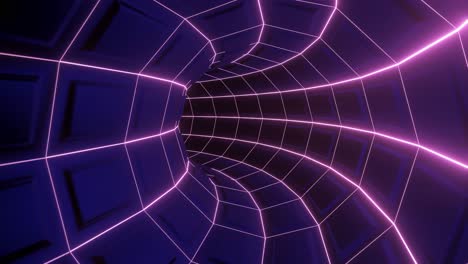 a glowing purple tunnel with a futuristic design