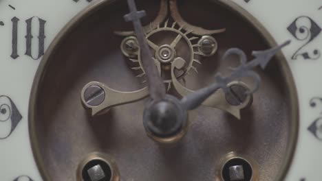 close-up an antique vintage clock